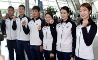 [포토]파이팅 외치는 양궁대표팀 '결전의 땅, 리우로 출국'