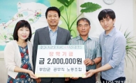 부안군 공무직 노동조합, 나누미근농장학금 200만원 기탁