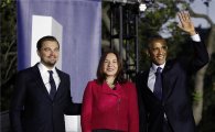 [포토]오바마와 디캐프리오의 만남…"기후변화 논의"