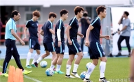 [포토]카타르전 앞두고 훈련하는 축구대표팀