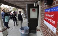 [포토]"사전 투표 위해 왔어요"…줄 서있는 미국인들
