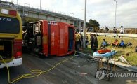 한달도 안돼 또 대형참사…등산객태운 버스넘어져 4명 사망 22명 부상(종합)