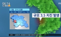 충남 보령서 규모 3.5 지진…기상청 “9·12 경주 여진 아냐”