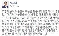 “김기춘이 부두목”발언한 박지원, SNS에 “탄핵 인용되더라도 先 총리가 필수”