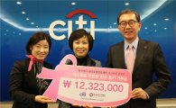 씨티은행, 저소득층 유방암 환우 돕기 캠페인 실시…'10년째 기부'