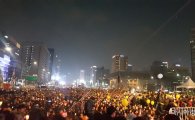 [8차 촛불집회]오후 7시 60만명…행진 시작, 헌재 방향 막혀 총리 공관행