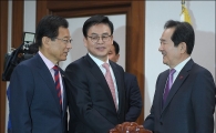 [포토]새누리당 신임 원내대표단 만나는 정세균 의장
