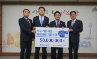 기업은행, '화재' 대구 서문시장에 성금 5000만원 전달
