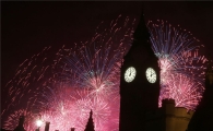 [포토]새해맞이 불꽃이 터지는 빅벤