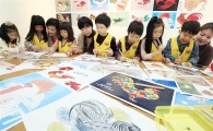 [포토]정유년 닭 그리는 어린이들