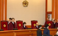 [포토]대심판정 입장하는 헌법재판관들