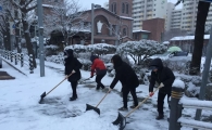 노원구 직원과 주민 800여명 제설작업 