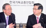 [포토]기독교 단체 예방하는 반기문