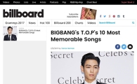 美 빌보드, 빅뱅 탑 입대 소식 전하며 ‘잊지 못할 BEST 10곡’ 선정