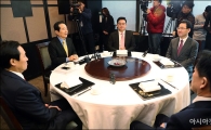 [포토]4당 원내대표 만나는 정세균 의장