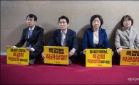 [포토]정의당, '특검법 직권상정' 침묵시위