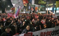 [포토]헌재로 향하는 “탄핵 인용” 촛불