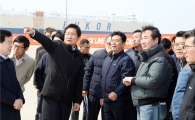 김영석 해수부 장관·이낙연 전남지사, 세월호 선체 목포신항 준비상황 점검