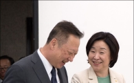 [포토]이야기 나누는 심상정·박용만