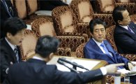 [포토] 위기의 아베 총리 "부당한 압력 없어"