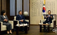 [포토]개헌 회동 갖는 심상정·문재인·안철수