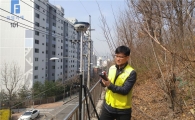 노원구, 해빙기 급경사지 옹벽 정밀 변위측량