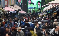 [포토]남대문시장 찾은 안철수 후보