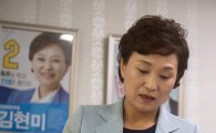 [포토]휴대폰 확인하는 김현미 국토부 장관 내정자
