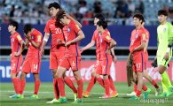 [포토]아쉬워하는 U-20 축구대표팀