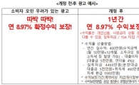 수익형 부동산 광고에 '수익률 산출법'도 표시한다