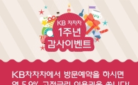 KB캐피탈, KB차차차 런칭 1주년 이벤트 진행