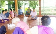 김재진 함평군 신광면장,  경로당 순회 마을 좌담회 실시
