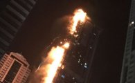 두바이 86층짜리 '토치 타워' 대형 화재…불길 계속 번져