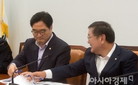 [포토]머리 맞댄 민주당 원내지도부