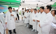 김영록 농식품부장관, 나주시 세지면 오리농가 방문 
