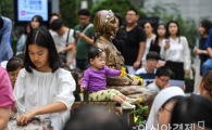 [포토]소녀상 옆에 앉은 어린이