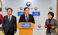 [포토]사드 임시 배치 관련 입장발표하는 김부겸-송영무-김은경 장관