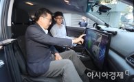 [포토]혁신창업기업서 차량 모션인식 체험하는 김동연 경제부총리