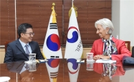 [사진]김동연 부총리, 크리스틴 라가르드 IMF총재 면담 