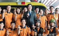 [포토]연휴 앞두고 소방서 찾은 이낙연 총리