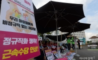 [포토]학교비정규직연대회의, 7일째 단식농성