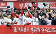 [포토]우승 세리머니하는 김기태 감독