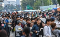 [포토]세종로 차량 통제, '거리 가득 메운 시민들'