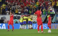 [속보]‘브라질 벽 높았나’ 한국, 전반 36분 네번째 골 허용