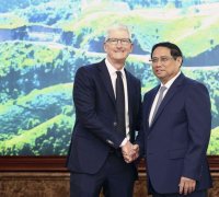 애플 CEO 만난 베트남 총리 "투자 확대 지원할 것"