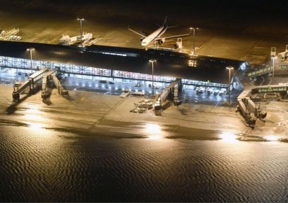 [포토]태풍 제비로 물에 잠긴 日 간사이공항…3000여명 고립