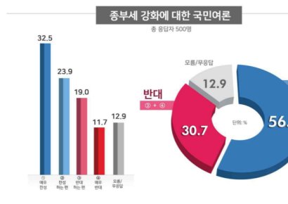 [리얼미터 조사] 종부세 강화 "찬성" 56%…서울선 찬반 '엇비슷'