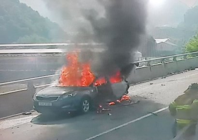 세종 소정면 '차량 화재'…승용차 전소·2명 사망