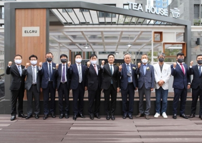 대우조선해양건설 엘크루, 새 BI 제막식 개최… “‘환골탈태’ 새로운 도약”