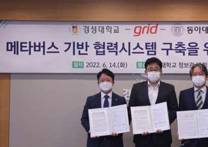 에이트원 자회사 그리드, 경성대-동아대와 메타버스 플랫폼 ‘moim’ 활용 MOU 체결